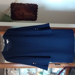 tyler boe bell sleeve navy dress